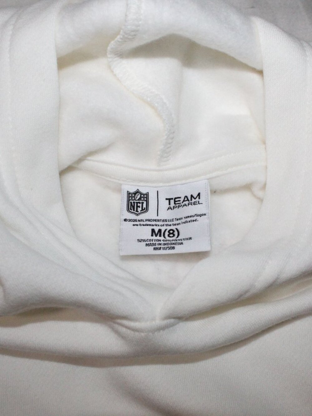 NWT NFL Boys Buffalo Bills Pullover Hoodie White Size Medium - Picture 4 of 7